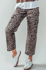 Crop Leopard Cargo Pant