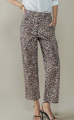 Crop Leopard Cargo Pant