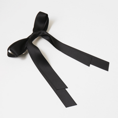 Long Tail Hair Bow (black)