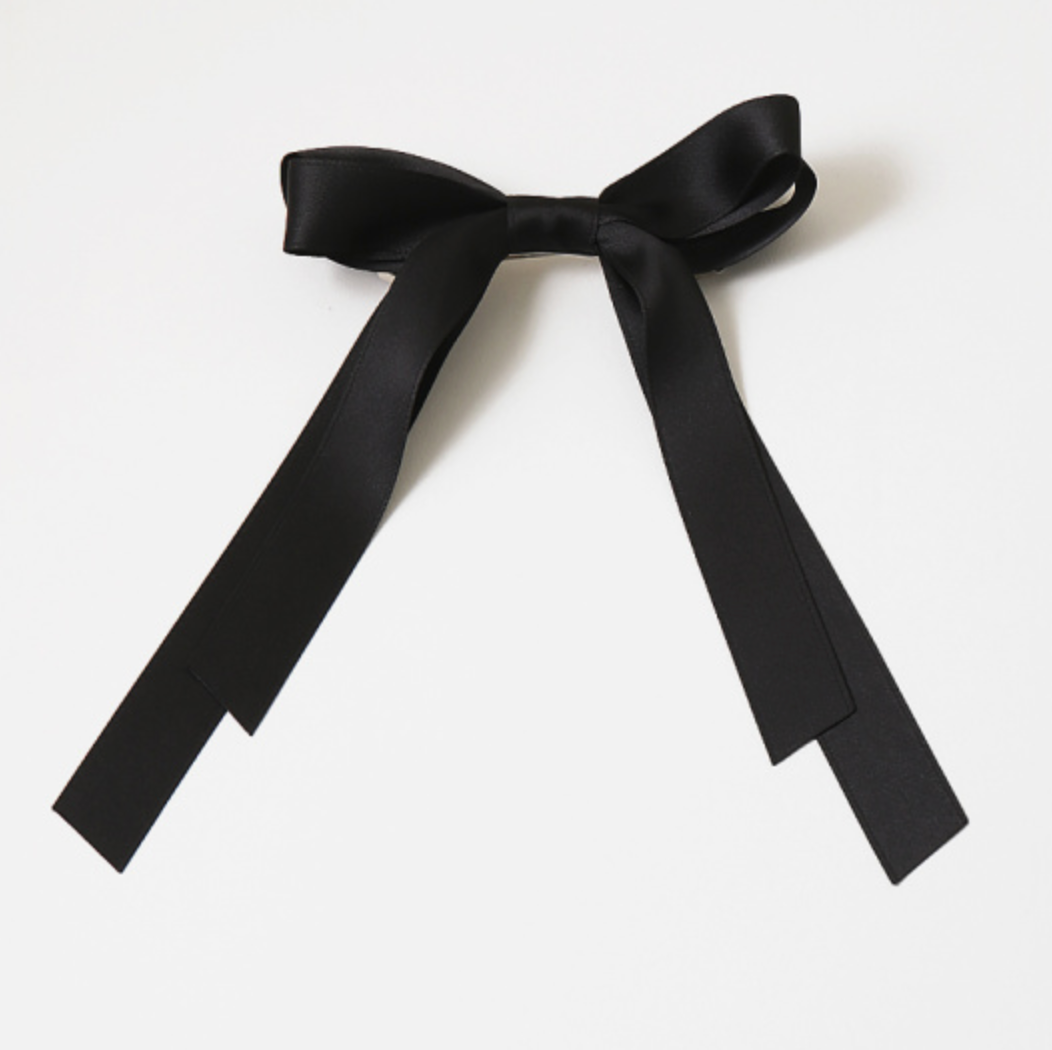 Long Tail Hair Bow (black)