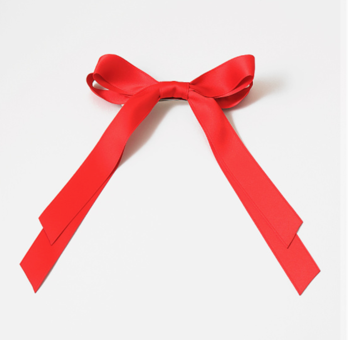 Long Tail Hair Bow (red)