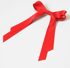 Long Tail Hair Bow (red)