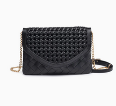 Emma Woven Crossbody (black)