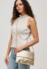 Ivy Woven Clutch (gold)