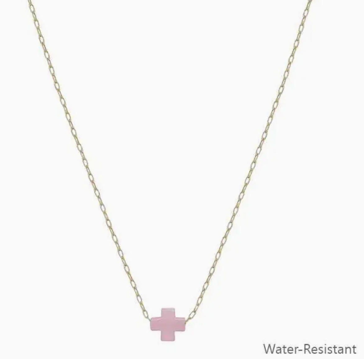 Pink Cross Necklace