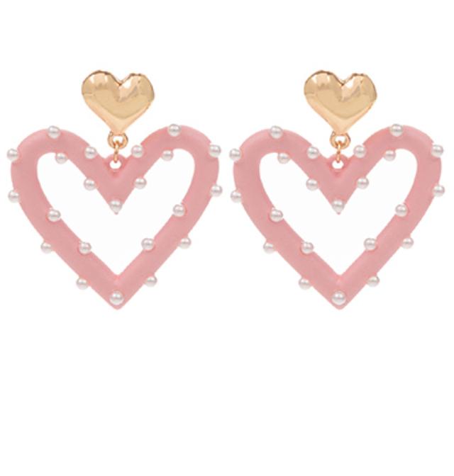 Radiant Heart Earring (pink)