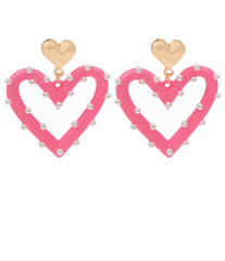 Radiant Heart Earring (fuchsia)