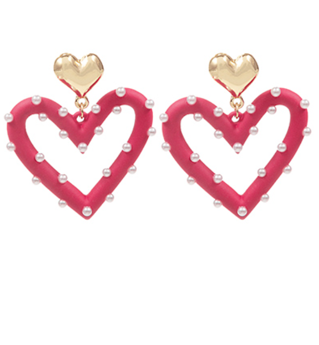 Radiant Heart Earring (red)