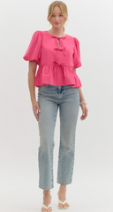 Addison Top (hot pink)