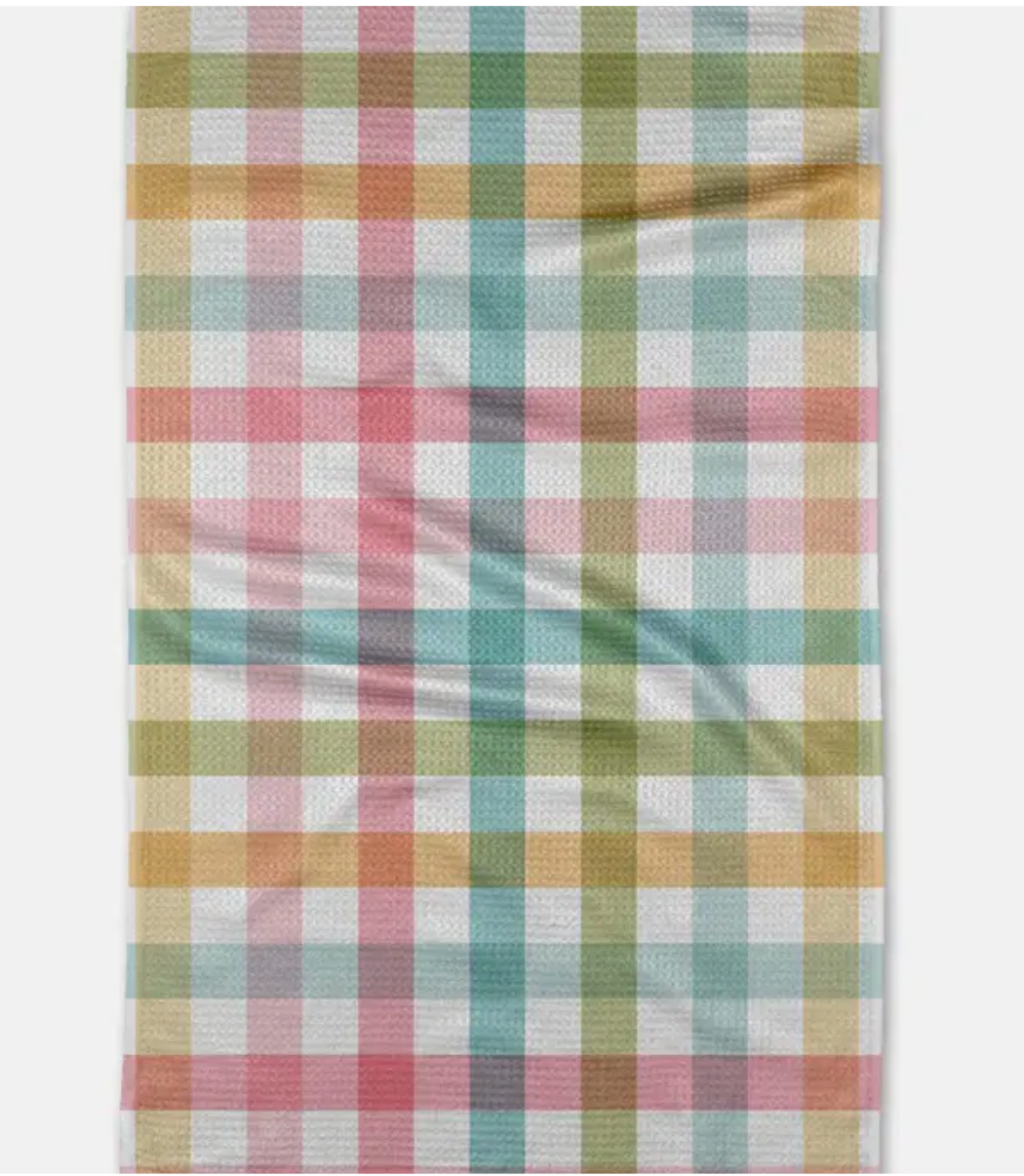 Spring Plaid Tea Towel