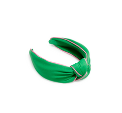 Piped Knotted Headband (green)