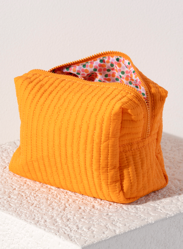 Ezra Large Cosmetic Pouch (orange)