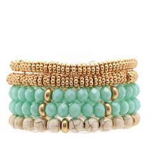 Gold + Stone Soul Stack (green)