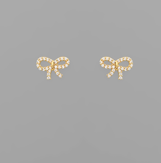 Bitsy Crystal Bow Stud