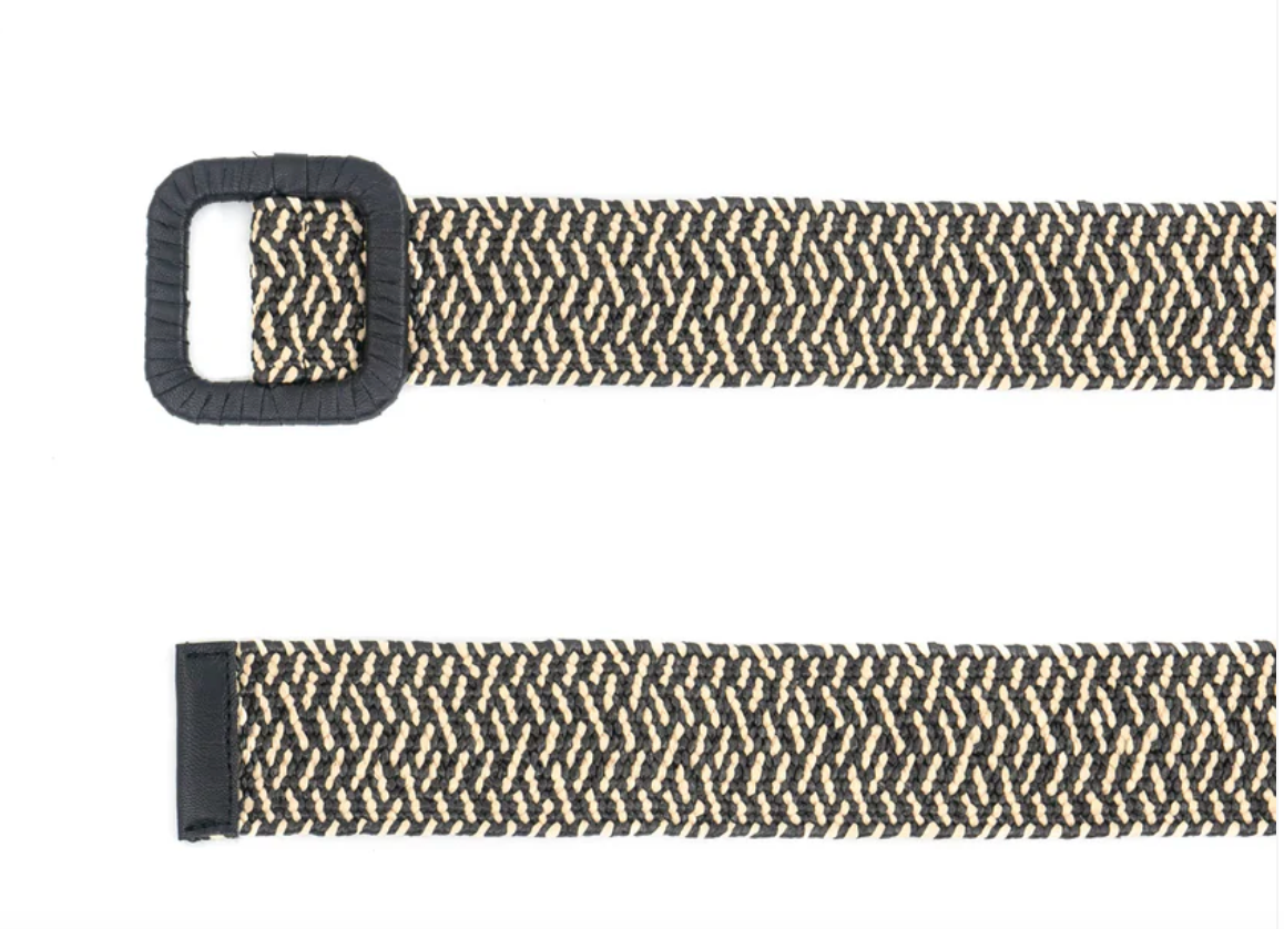 Black Mixed Stretch Belt