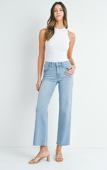 Slim Palazzo Scissor Cut Jean (lt denim)