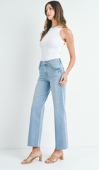 Slim Palazzo Scissor Cut Jean (lt denim)