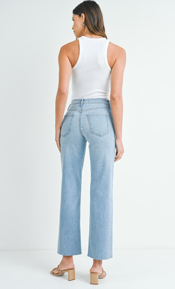 Slim Palazzo Scissor Cut Jean (lt denim)