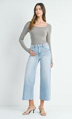 Scissor Cut Wide Leg (lt denim)