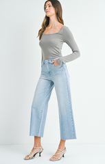 Scissor Cut Wide Leg (lt denim)