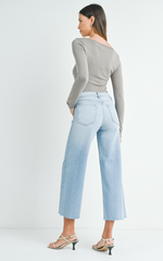 Scissor Cut Wide Leg (lt denim)