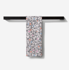 Playful Bunnies Tea Towel