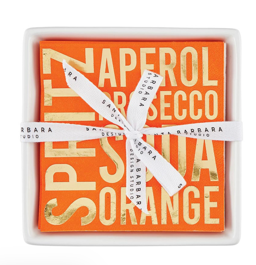 Spritz Napkins + Tray