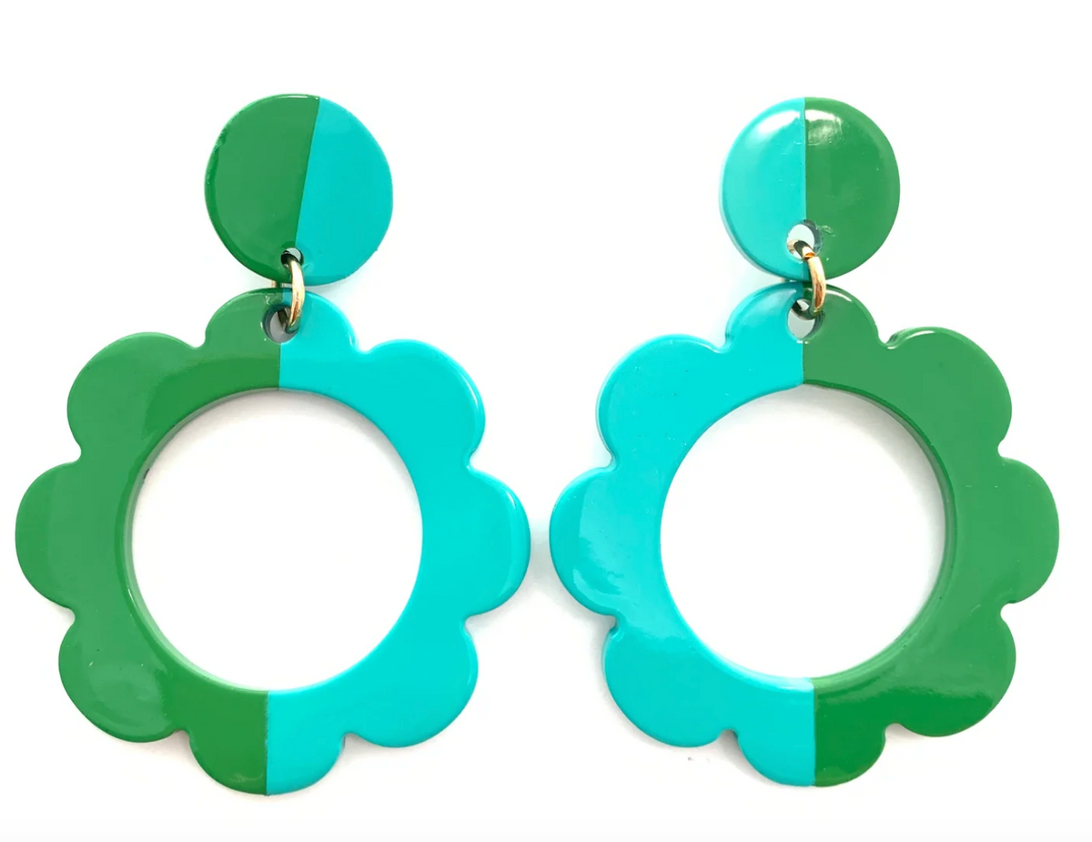 Color Block Flower Earring