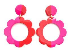 Color Block Flower Earring