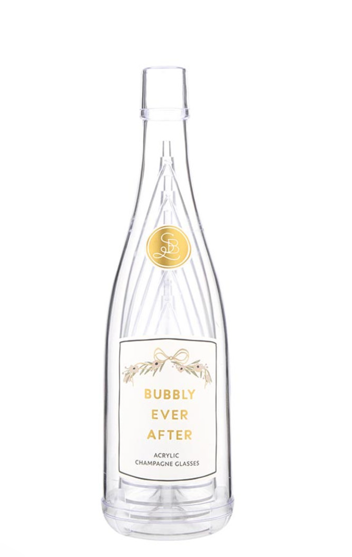 Bubbly Ever After Bottle + Glass Set