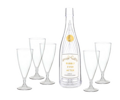 Bubbly Ever After Bottle + Glass Set