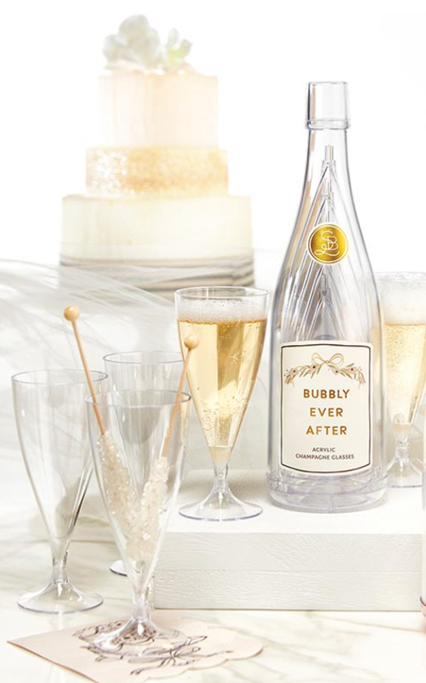 Bubbly Ever After Bottle + Glass Set