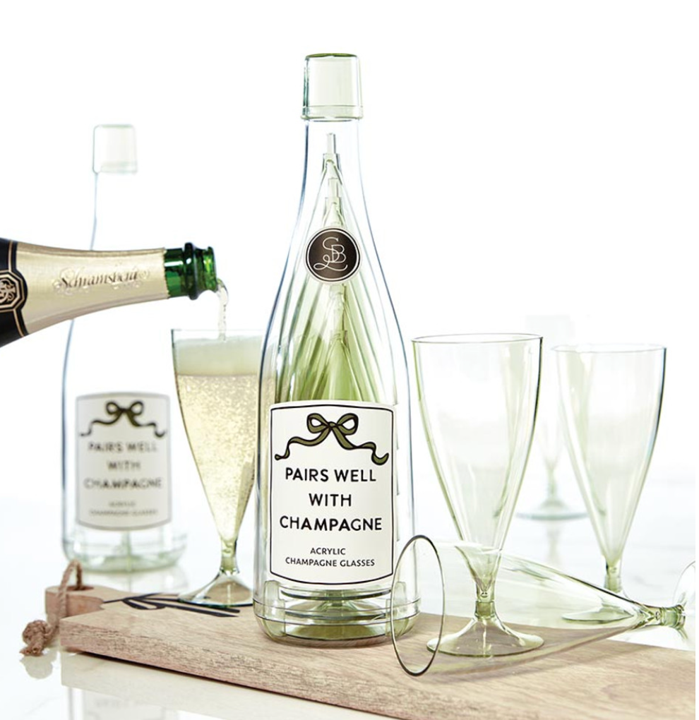 Pairs Well Champagne Bottle + Glass Set