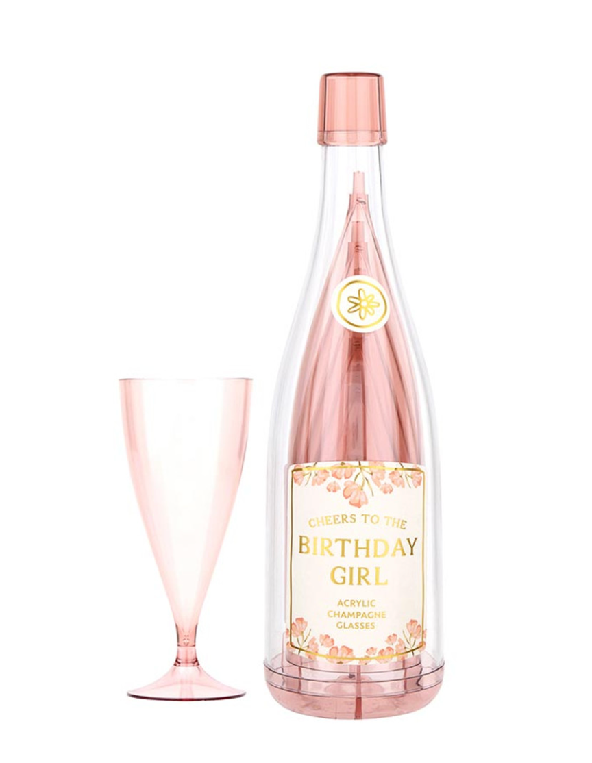 Birthday Girl Champagne Bottle + Glass Set