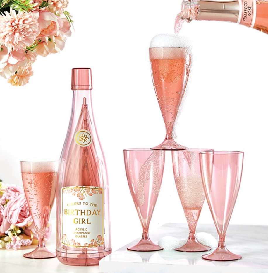 Birthday Girl Champagne Bottle + Glass Set