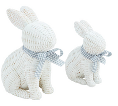 Small Wicker Bunny (white)