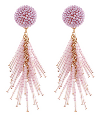 Bar Fringe Earring (purple)