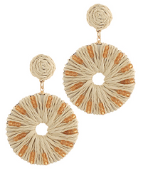 Raffia Round Earring