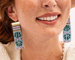 Fair Isle Earring (blue)