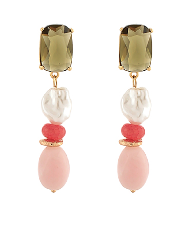 Glass + Pearl Earring