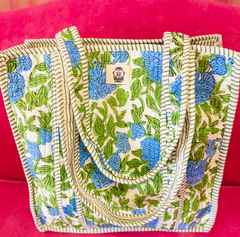 Charleston Blue Hydrangea Tote