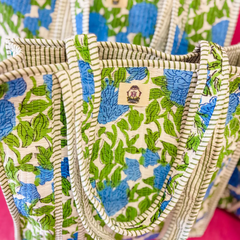 Charleston Blue Hydrangea Tote