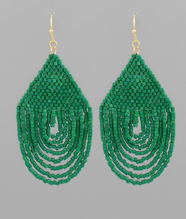 Bead Round Drop Earring