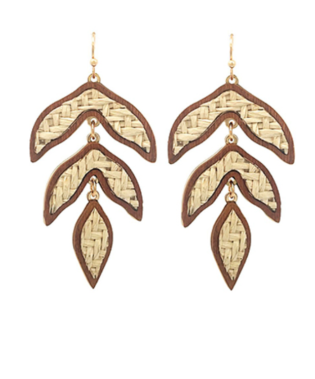 Rattan Leaf Earring