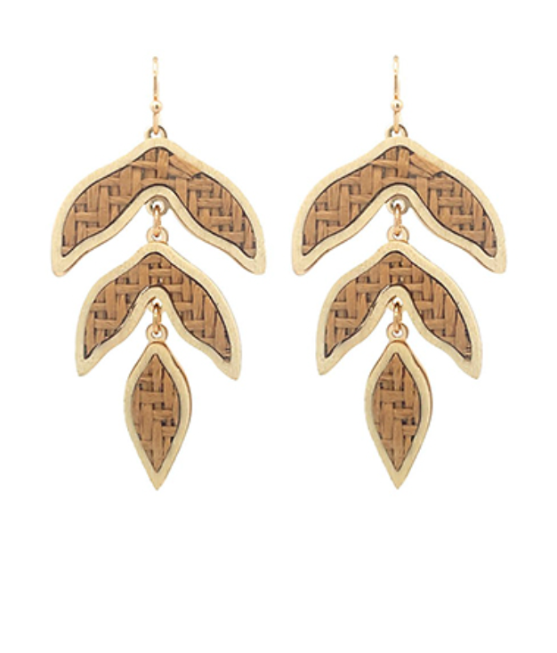 Rattan Leaf Earring