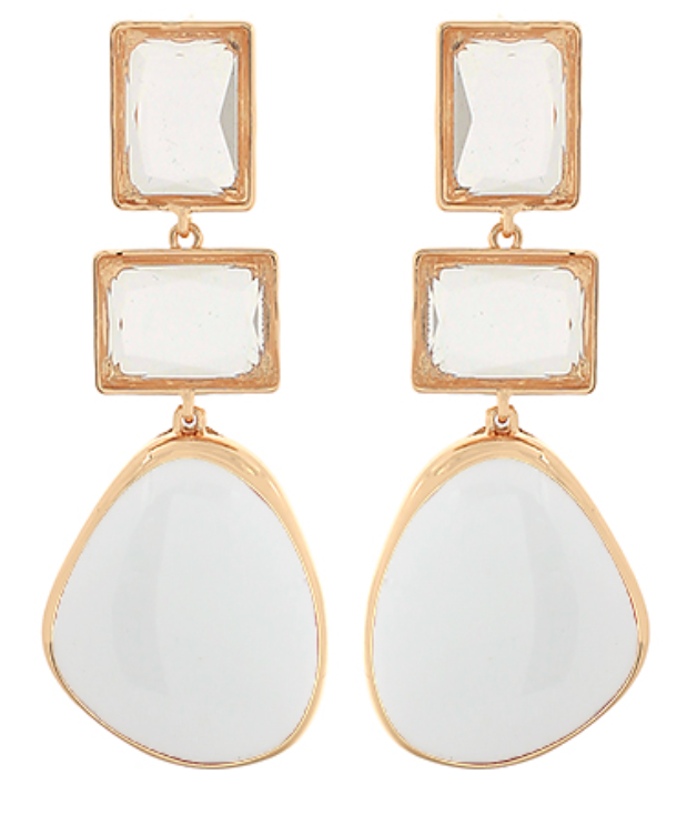Color Geo Drop Earring