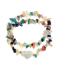 Baroque Pearl & Stone Bracelet (multi)
