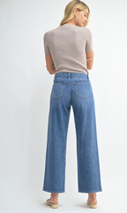 Relaxed Patch Pocket Jean (med denim)