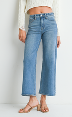 Slim Wide Leg Denim (med denim)