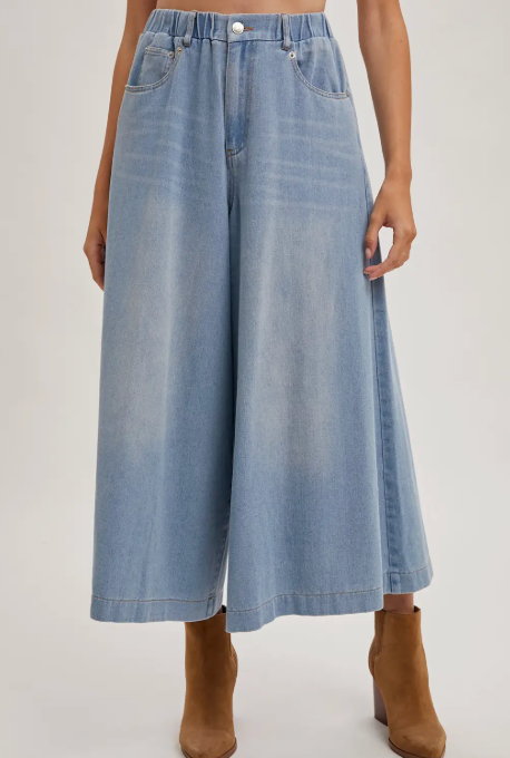 The Denim Culotte (lt denim)